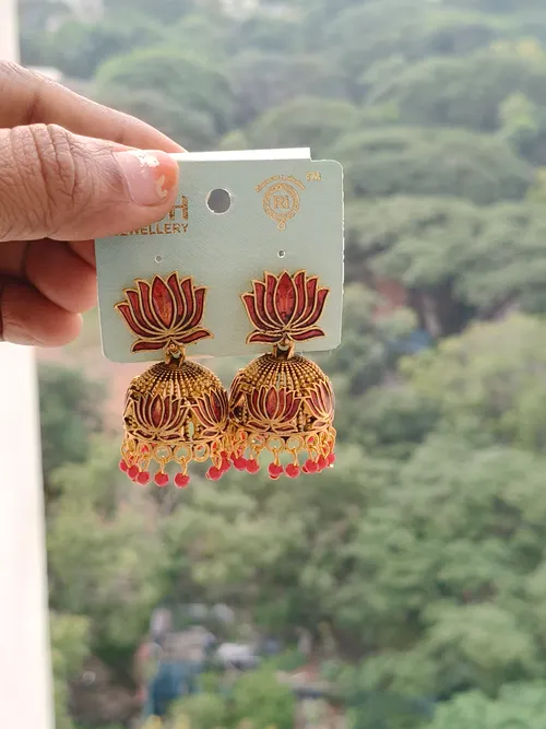 Lotus jhumka 
